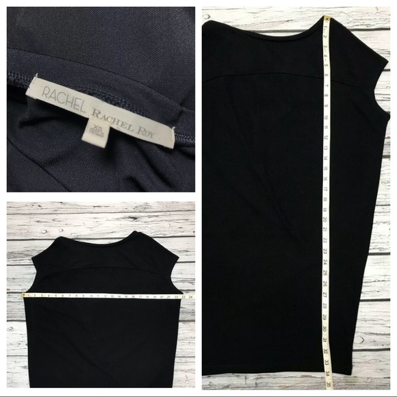 ⚡️SOLD⚡️Rachel Roy Tunic Top Cowl Cut Stretch Blouse - Picture 8 of 8